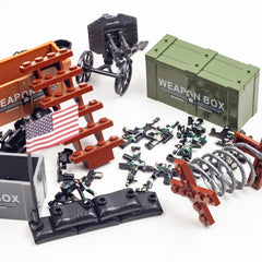 MaozyHomie building-block compatible army set shown with other brands for compatibility.