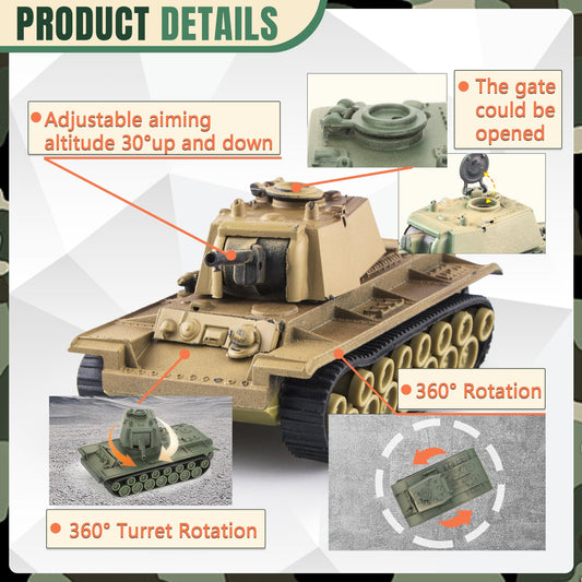 MaozyHomie Tank-6 olive drab side view ideal for classroom or playroom battles.