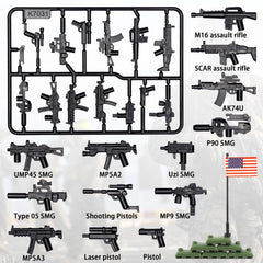 MaozyHomie US weapons building blocks easy to assemble