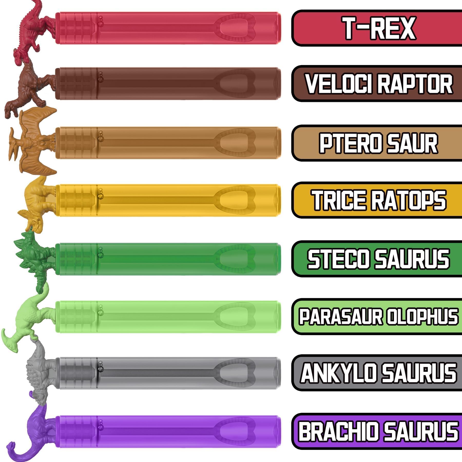 MAPIXO 32-pack dinosaur bubble wands ready for gifting and play