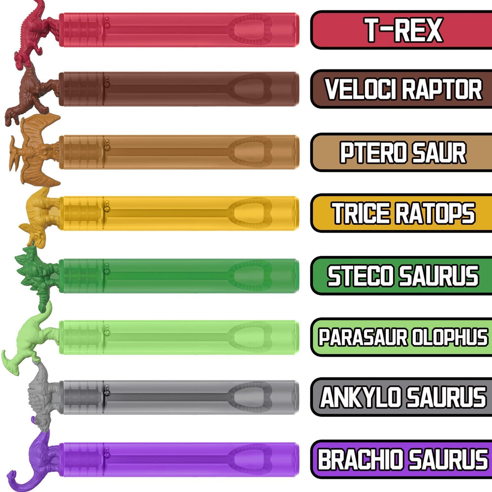 MAPIXO 32-pack dinosaur bubble wands ready for gifting and play