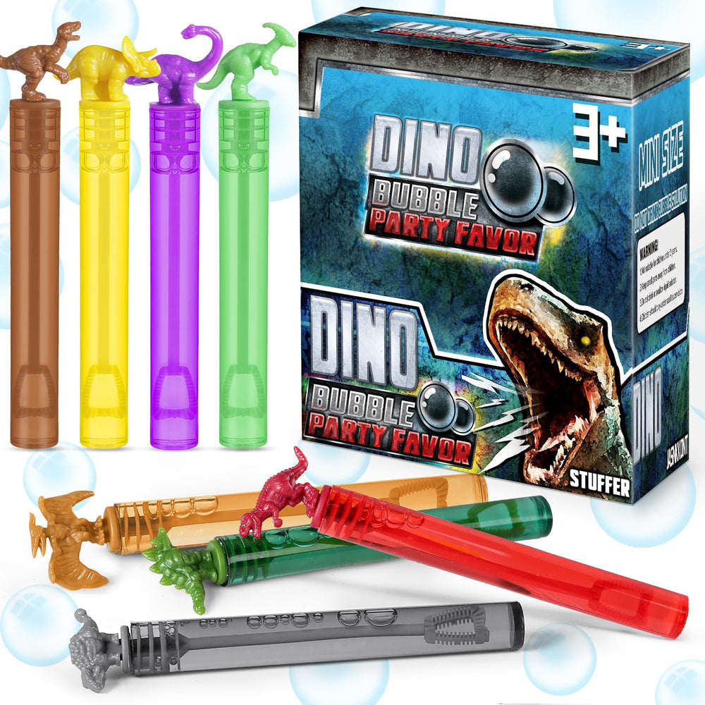 MAPIXO dinosaur bubbles wands are 4.2 inches tall for easy handling