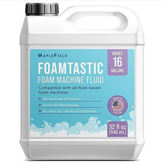Maplefield Foam Machine in a backyard party creating playful foam for guests.