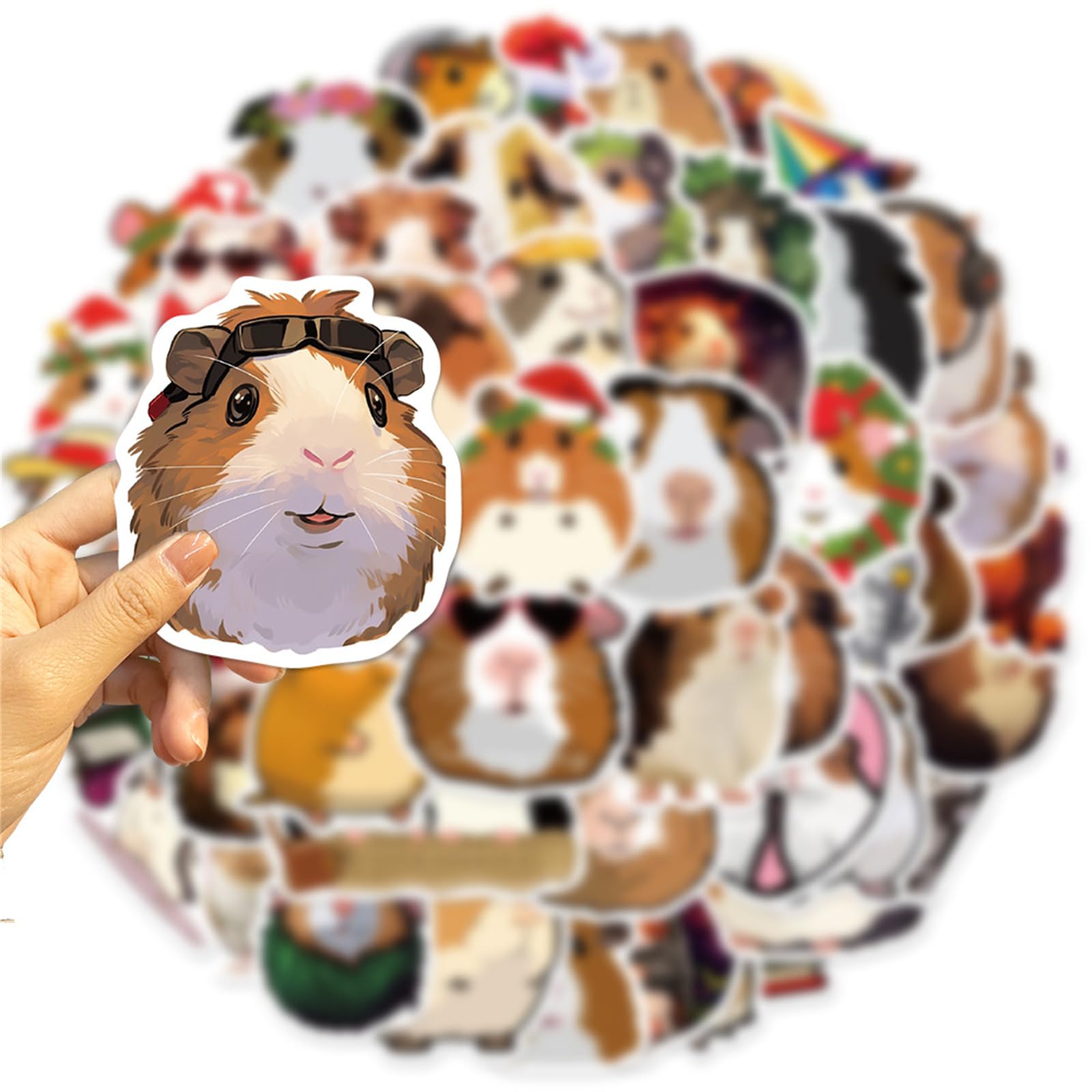 MAQIYI Guinea Pig Stickers—designed for laptops, desks, and study spaces.