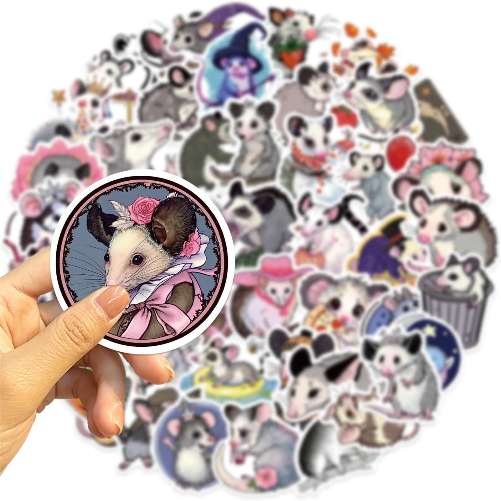 MAQIYI possum stickers gift-ready accessory for any age.