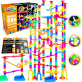Marble Genius Glow Extreme Track with clear pieces for vivid action.