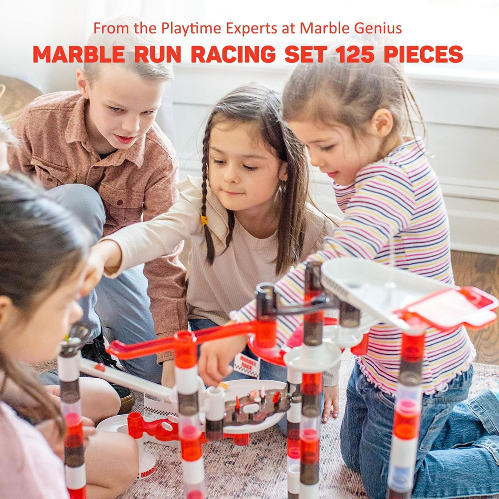 Marble Genius loop-the-loop piece shows thrilling action for kids