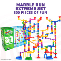 Marble Genius Marble Run Extreme Set colorful translucent tracks spark curiosity