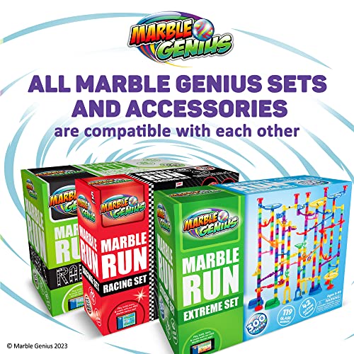 Marble Genius Marble Run Extreme Set storage tray keeps pieces organized