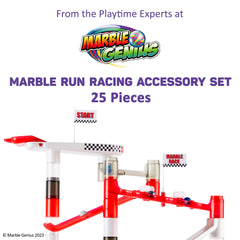 Marble Genius racing track deflectors add twists to marble runs