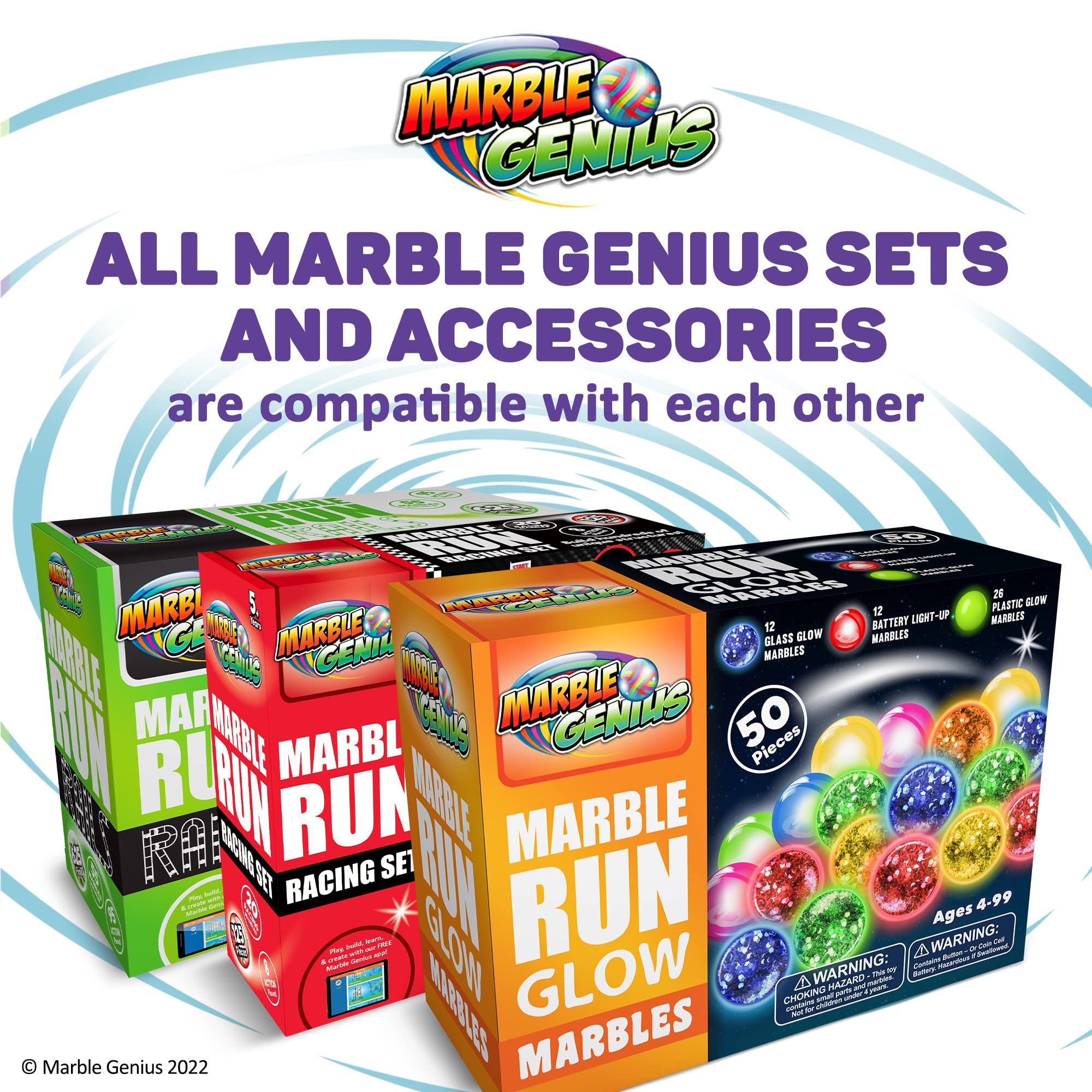 Marble Genius marbles inviting cooperative play among kids