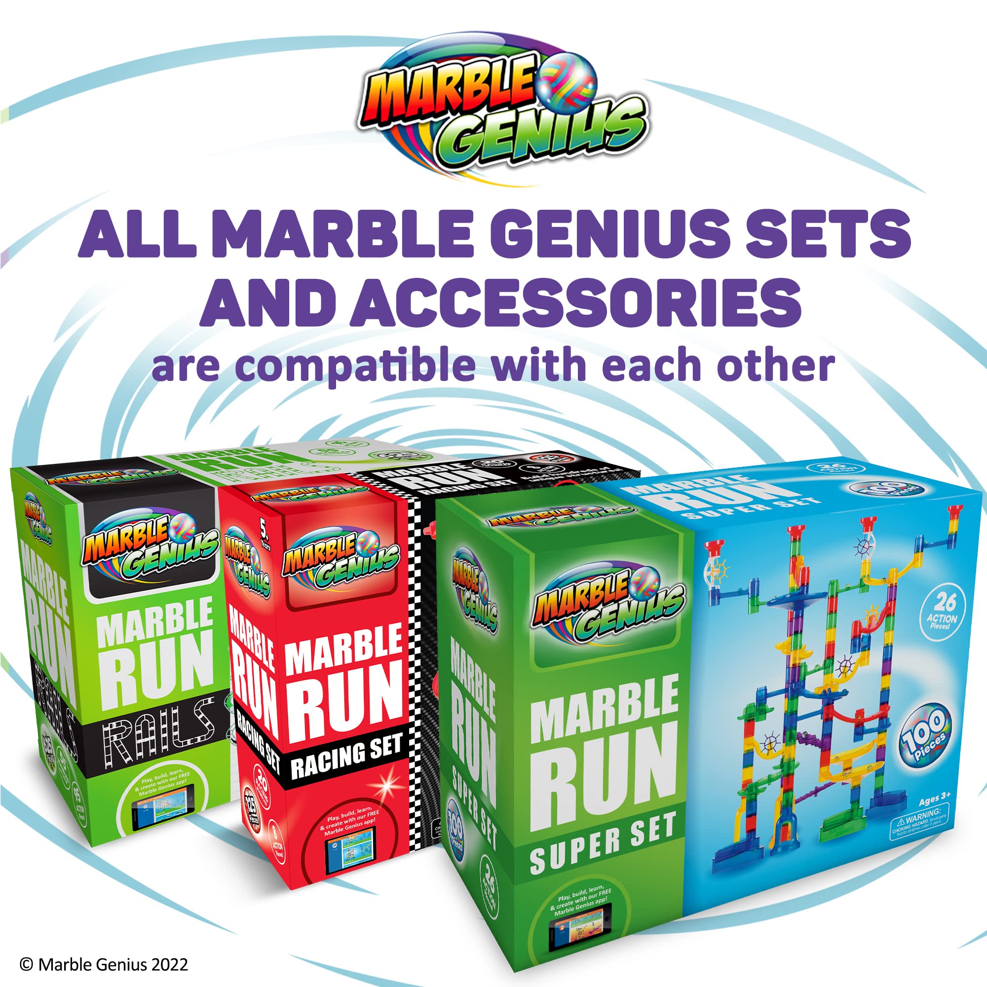 Storage bag included for portable marble run setup and organization.