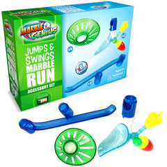 Marble Genius translucent pieces for clear action and track upgrades.