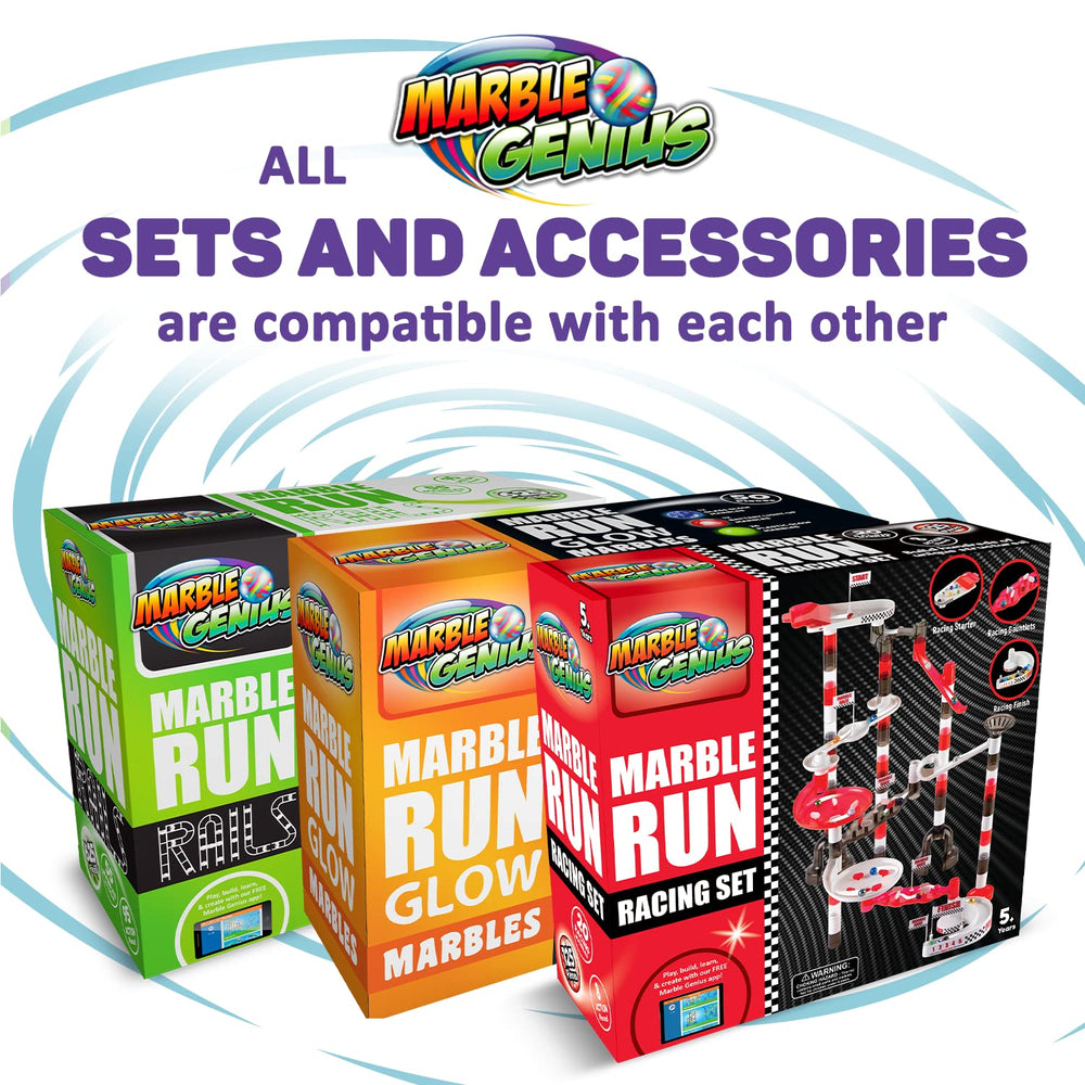 Marble Genius tube spheres-trio provide modular pieces for versatile mazes and tracks.