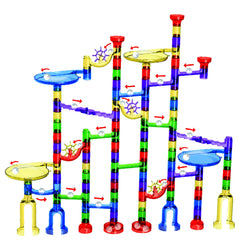 Marble Mania easy-fit assemblies simplify construction for young builders.