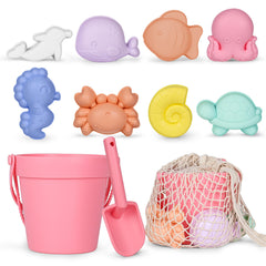 MarcZero silicone beach bucket for quick sand play and easy cleanup