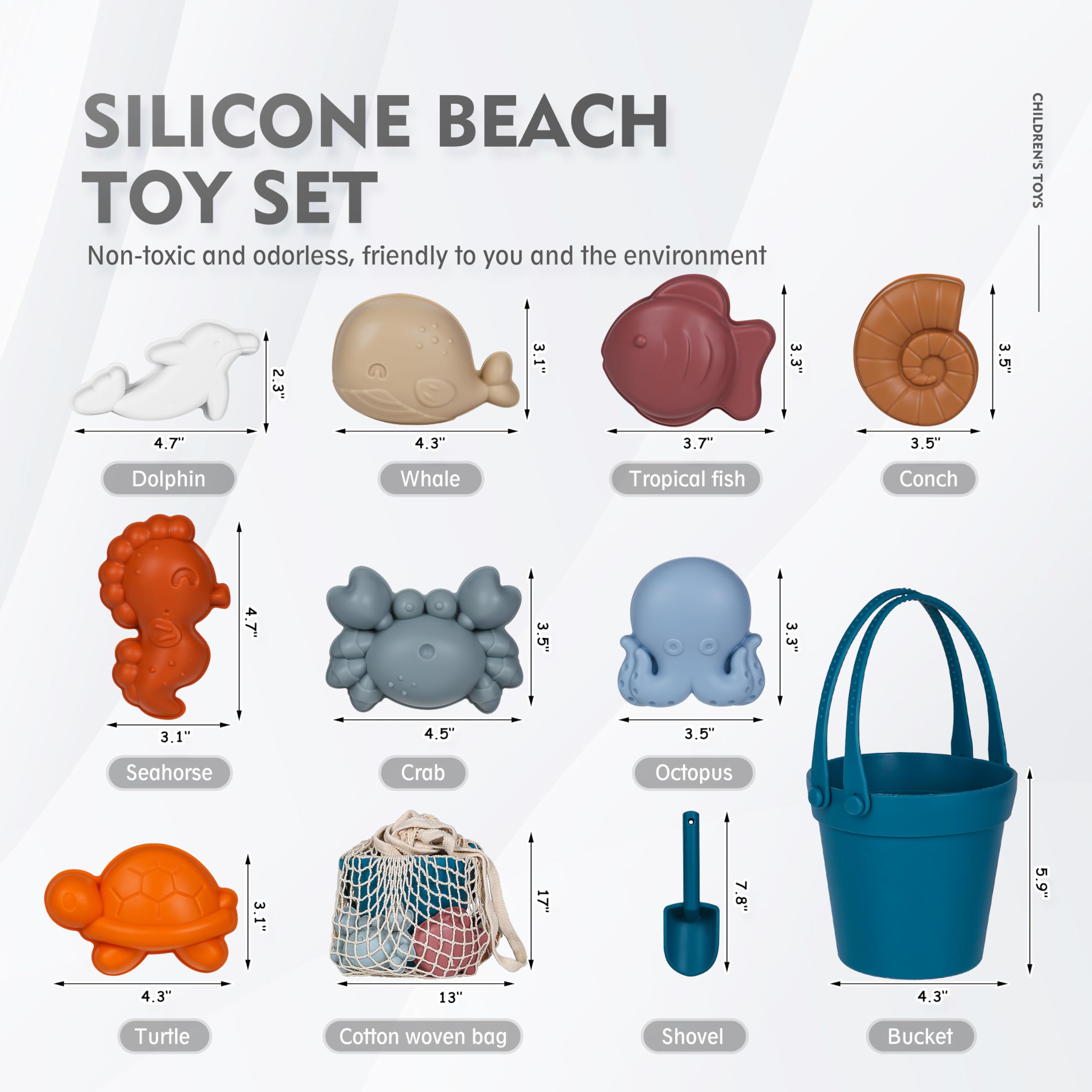 MarcZero silicone beach shovel designed for gentle digging and smooth handling.