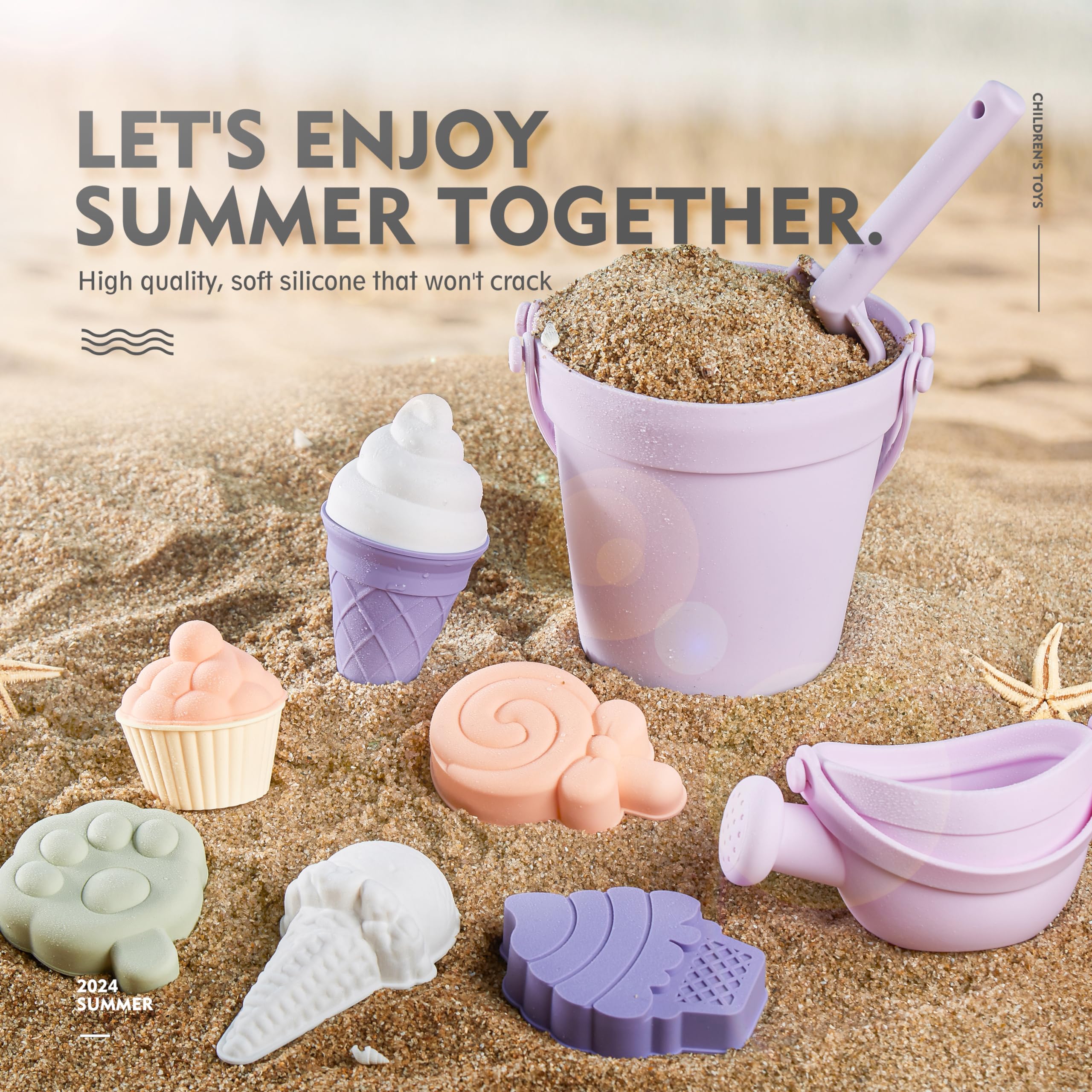 MarcZero silicone shovel purple for smooth sand scooping