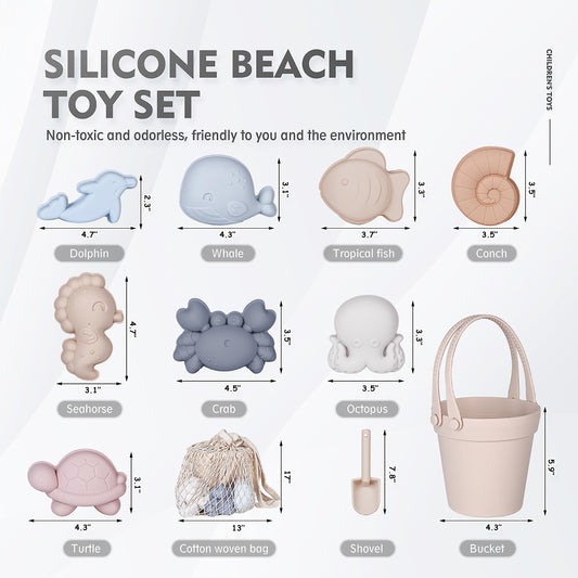 MarcZero silicone beach shovel for comfy grip and durable sand play