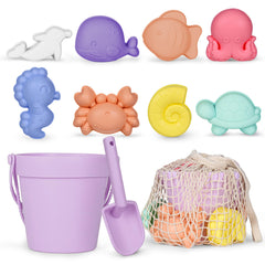MarcZero silicone beach toy bucket, durable and easy to grip for kids