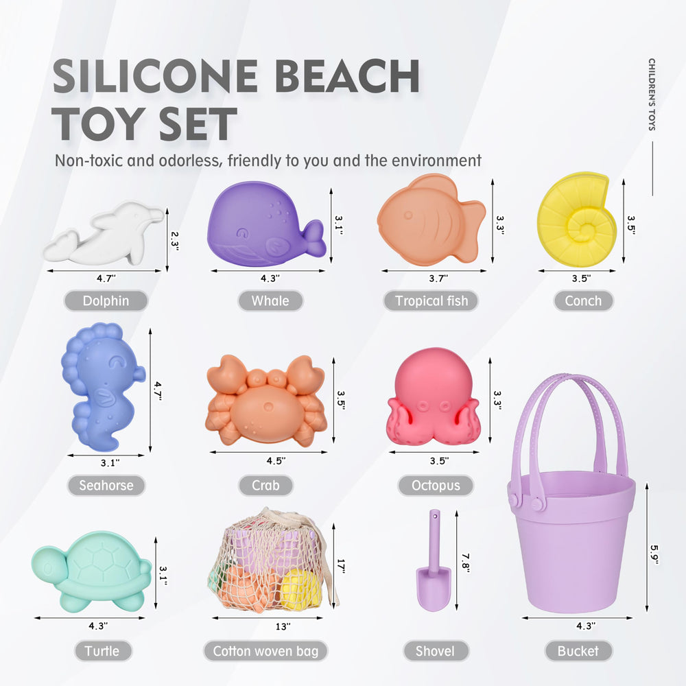 MarcZero silicone beach toys shovel, soft handle for little hands