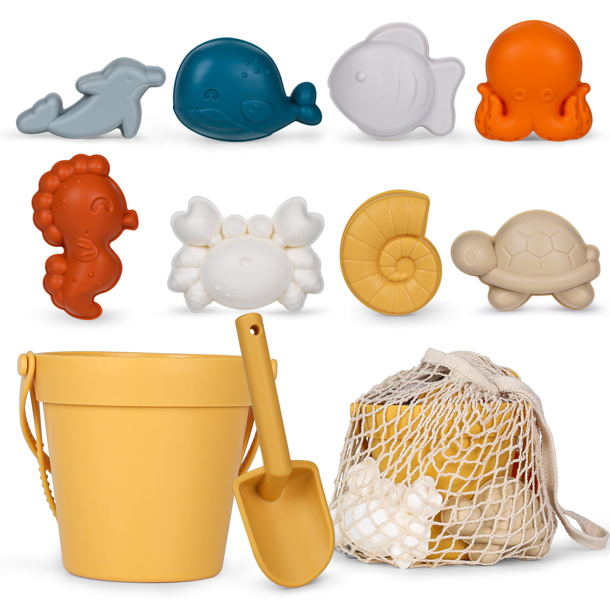 MarcZero silicone bucket yellow for beach play and quick sand shaping.