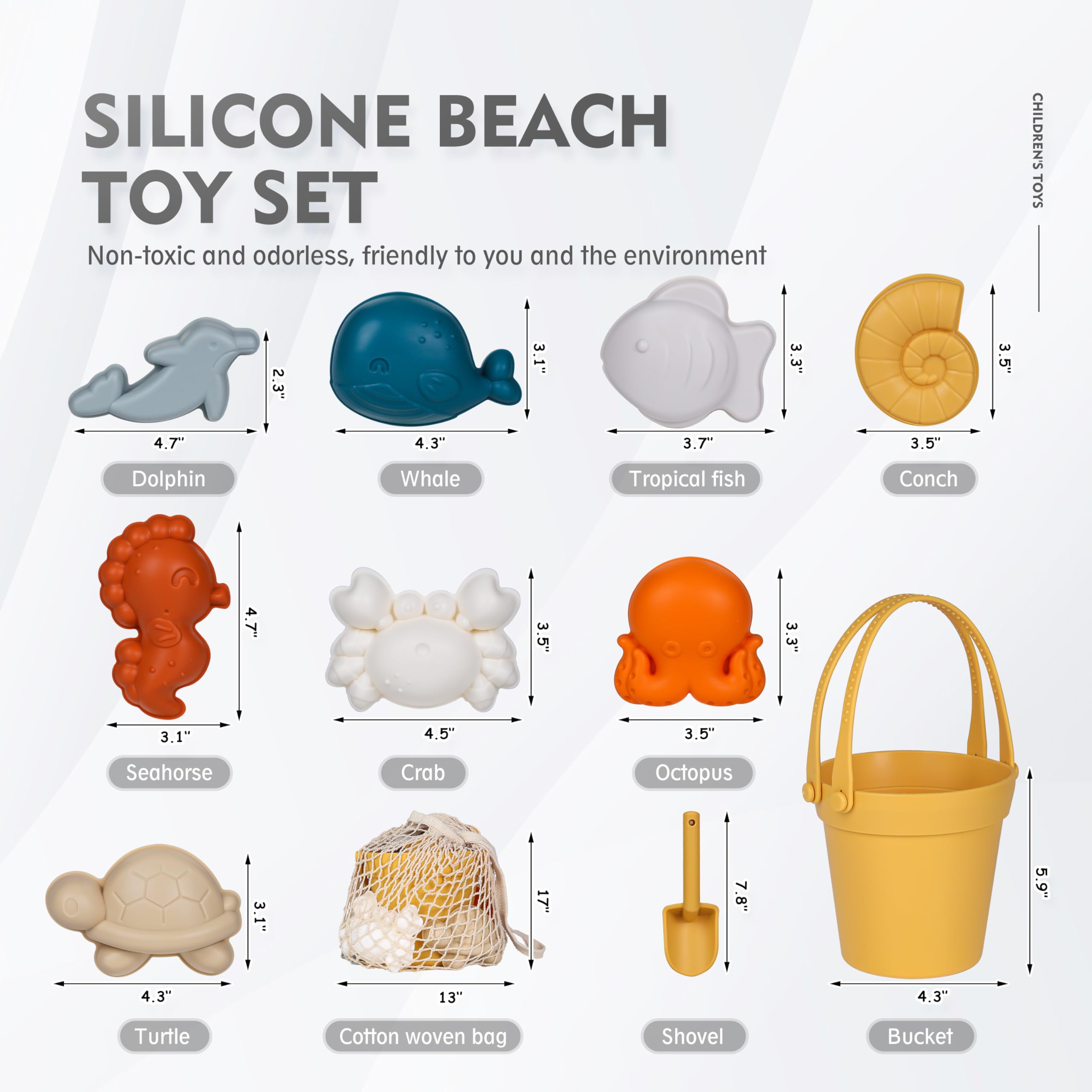 MarcZero silicone conch yellow for decorative sand art and play.