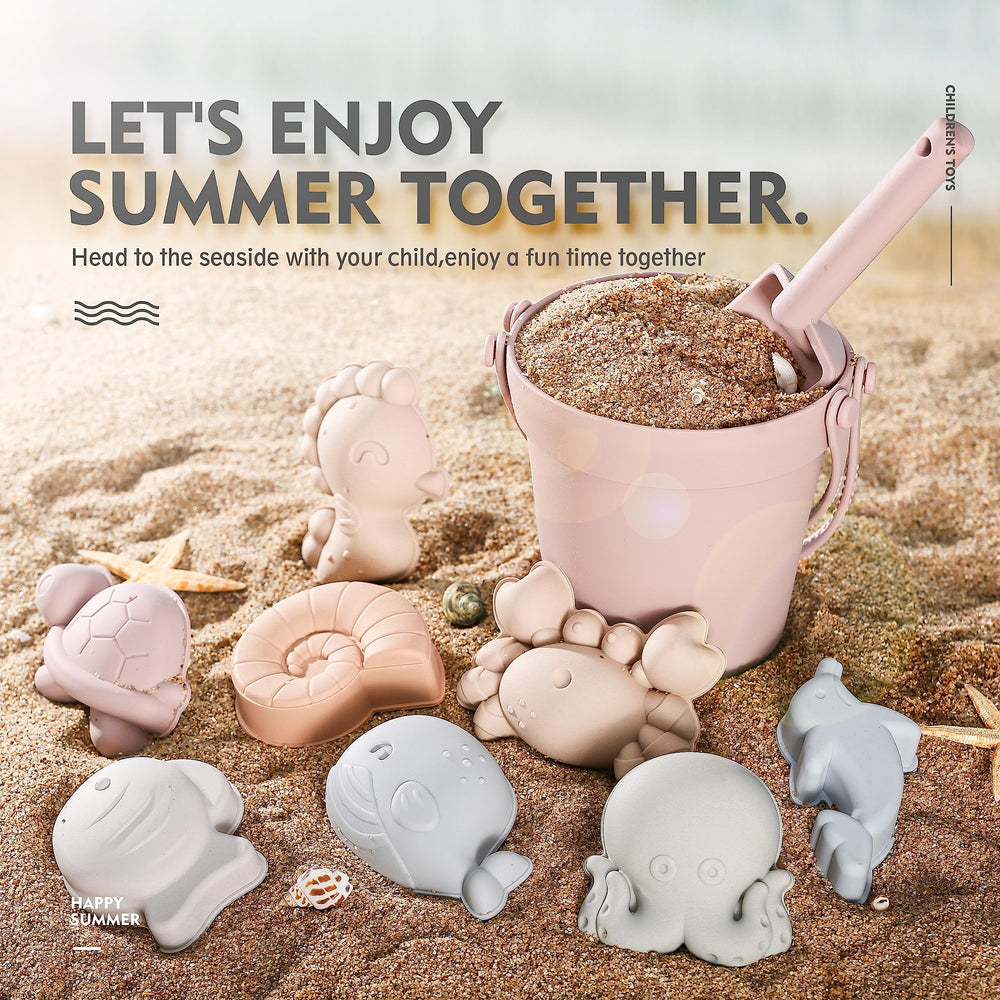 MarcZero silicone conch mold adds tactile textures for creative sand sculpture.