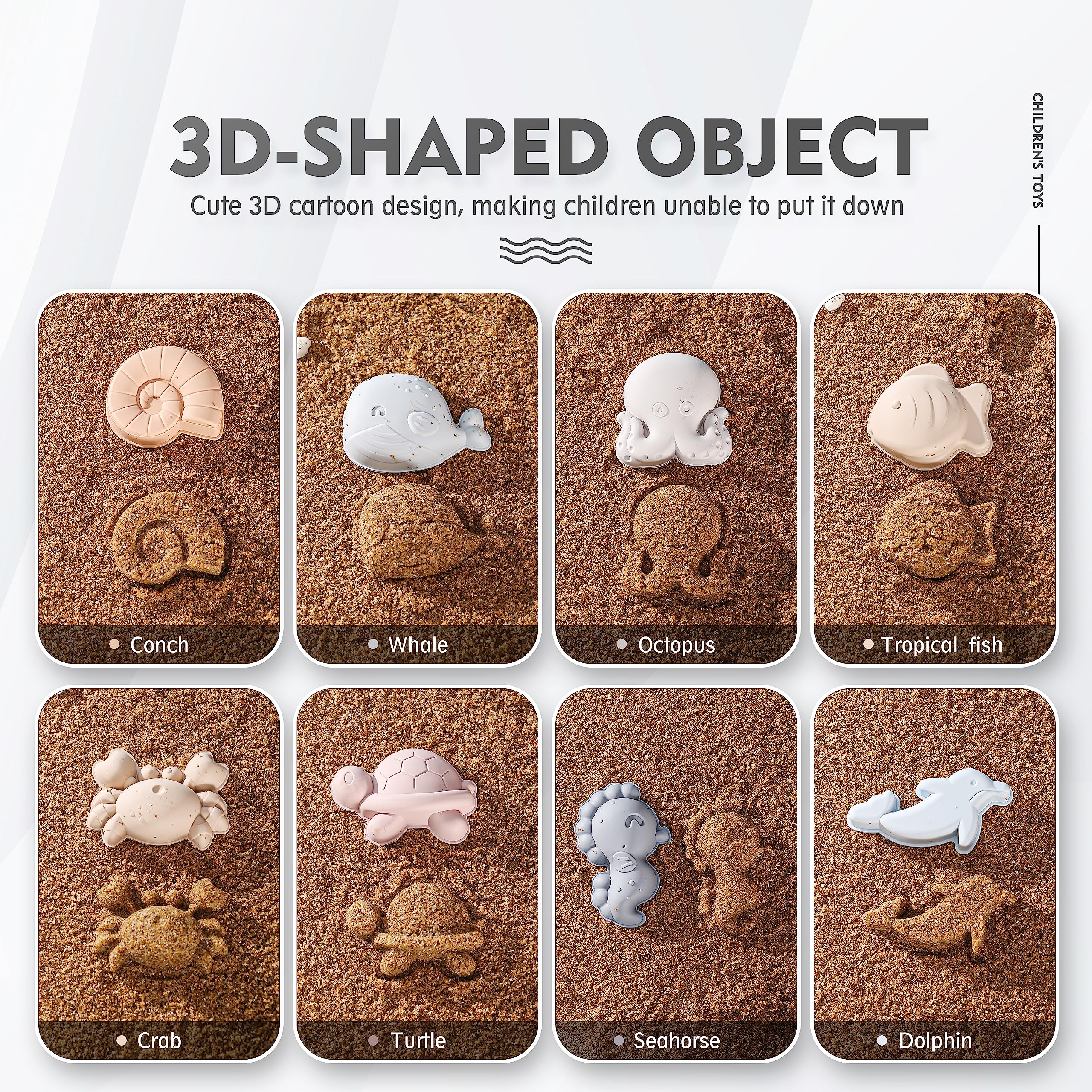 MarcZero silicone crab mold fosters interactive beach storytelling with tactile play.