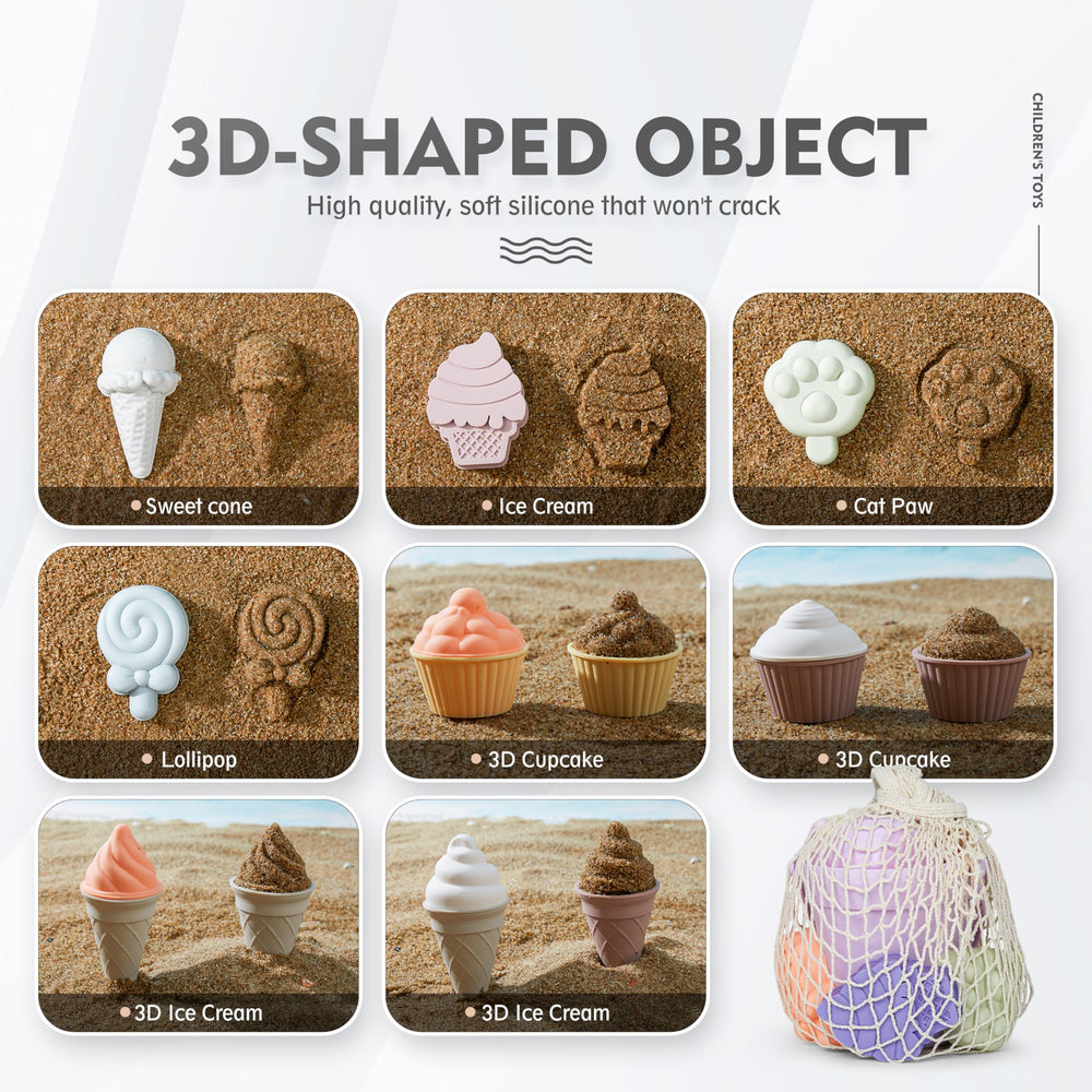 MarcZero silicone sand molds purple set for colorful shapes