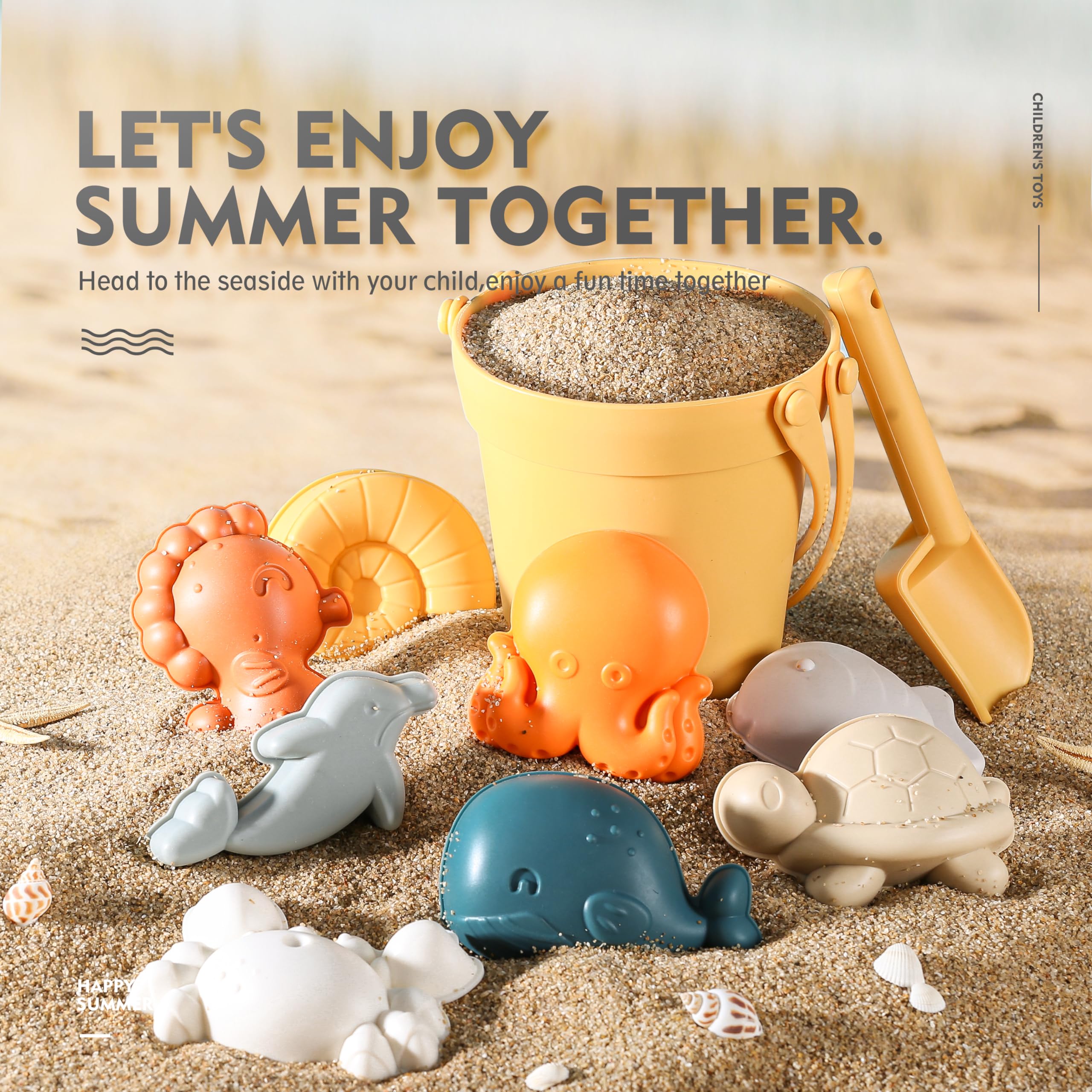 MarcZero silicone turtle yellow for creative sand builds and learning.