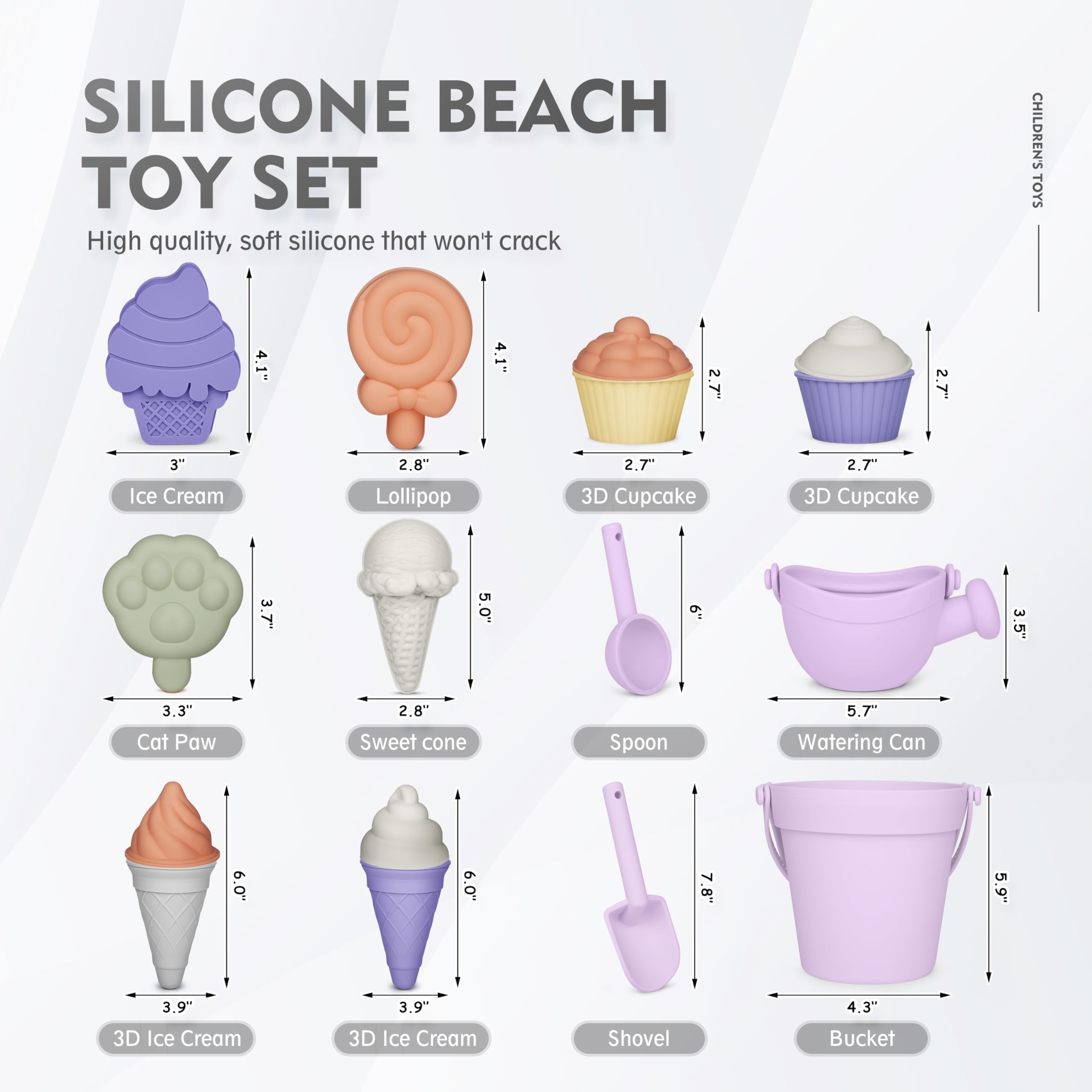 MarcZero silicone watering can purple for kid-friendly water play