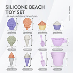 MarcZero silicone watering can purple for kid-friendly water play