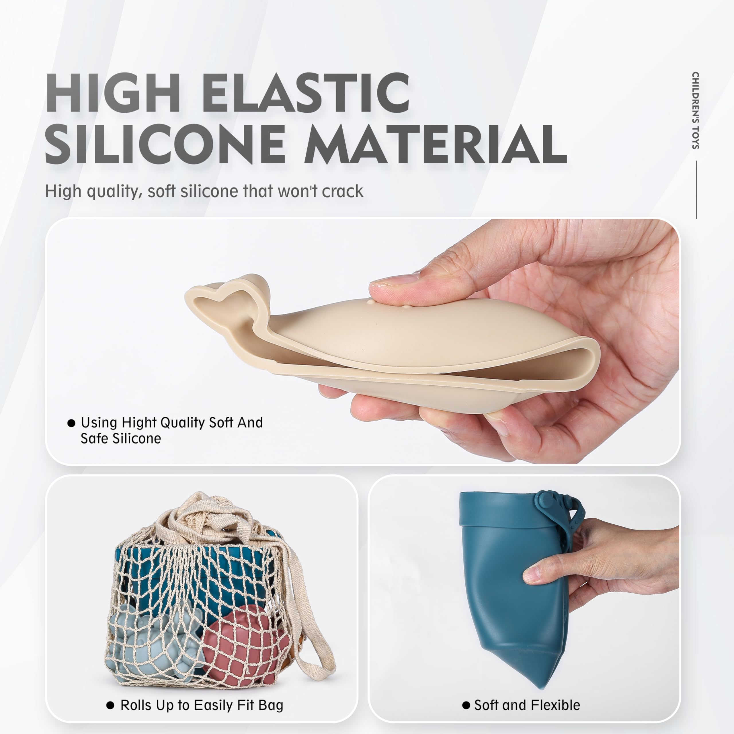 MarcZero silicone whale mold produces playful sand sculptures with easy release.
