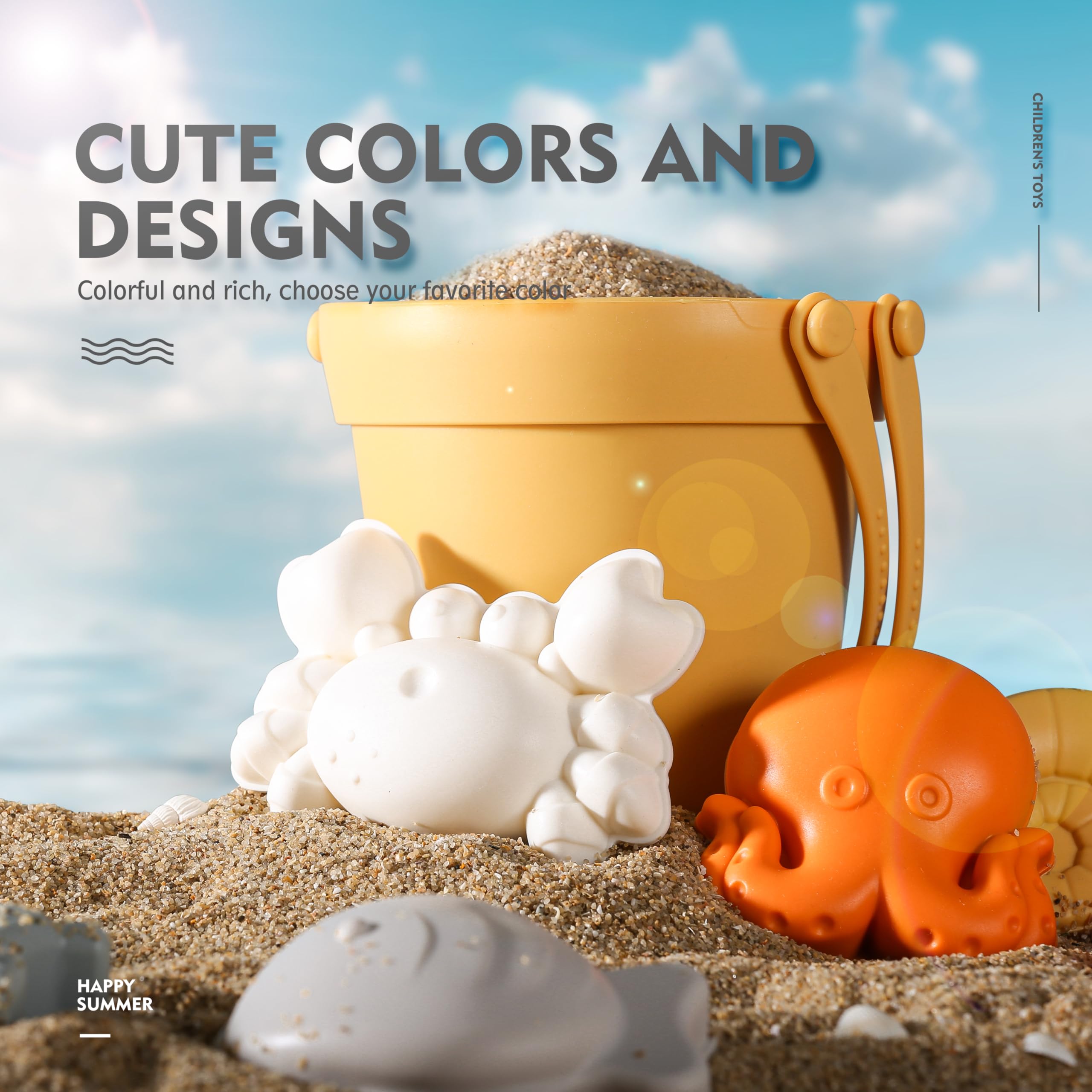 MarcZero silicone whale yellow ideal for imaginative sea play.