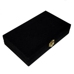 Marion Domino Double 6 set in elegant black velvet case for storage