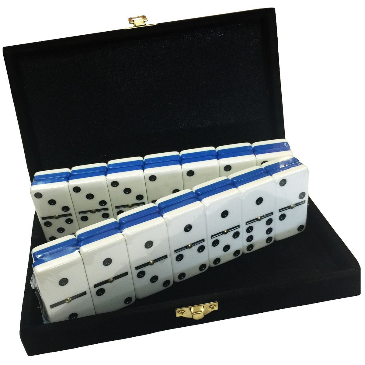 Marion Domino Double-6 blue-white tiles show two-tone design for easy visibility