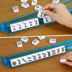 Blue travel case from Marllifenney protecting the Mahjong set