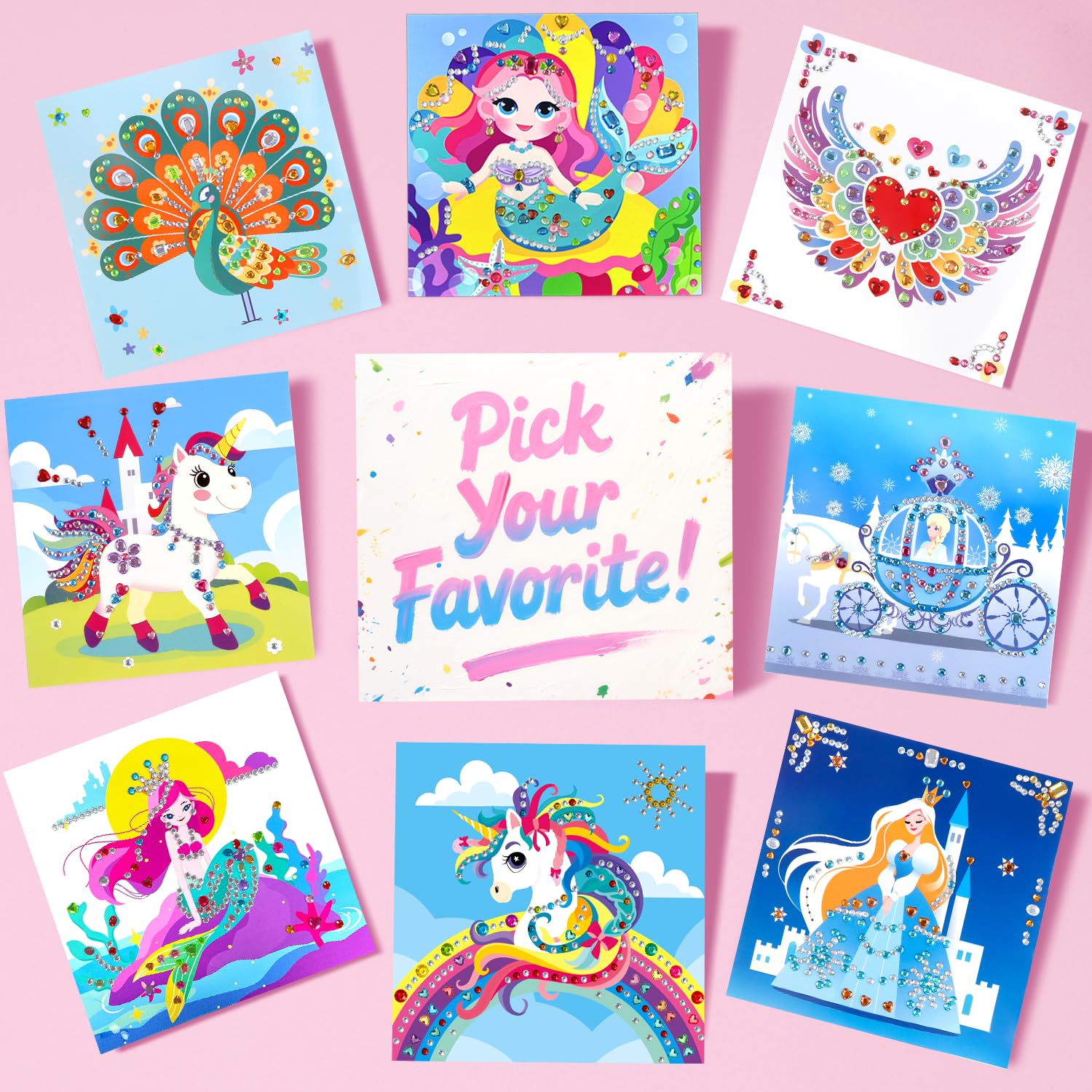 Marlrin eight sticker sheets featuring princesses and unicorns for imaginative play
