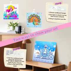 Marlrin finished art on desk with stand ready for display