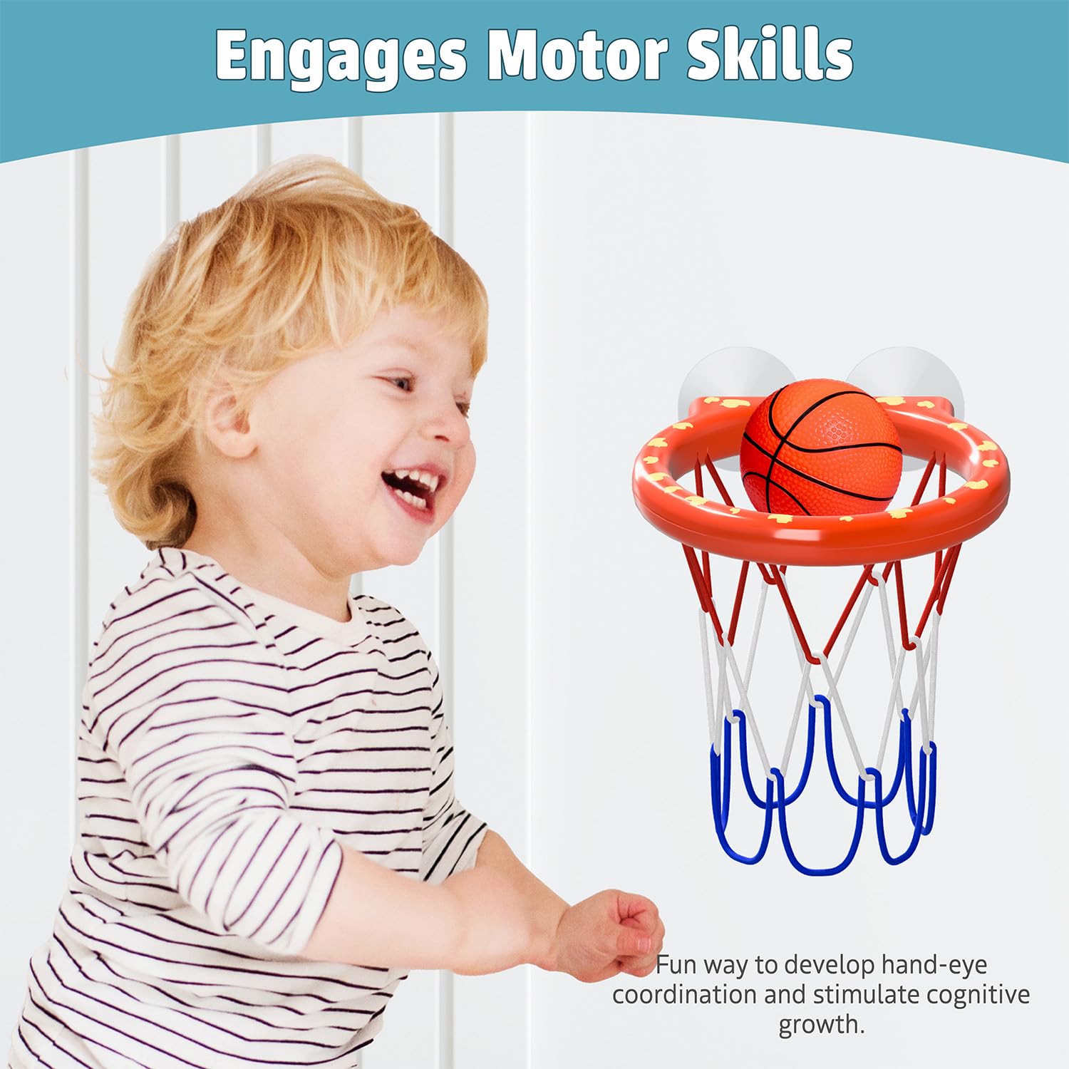 MARPPY bath toy keeps toddlers entertained during tub and shower play.
