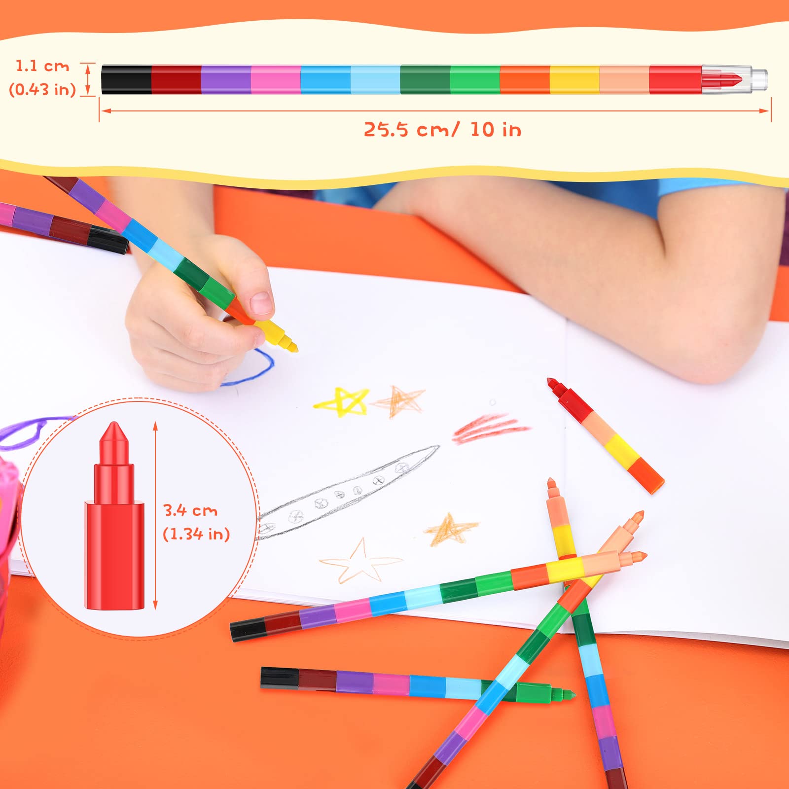 Marspark colorful, safe crayons ideal for kids over 6 with supervision