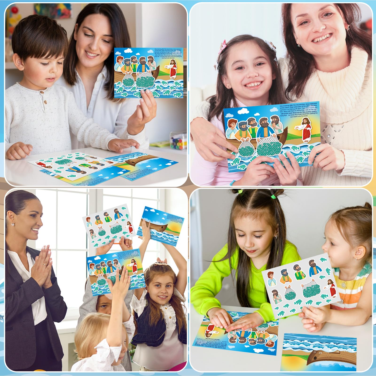Marspark Jesus visits disciples sticker scene 05 supports hands-on Bible activity