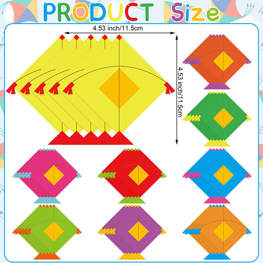 Marspark paper kite cutouts, colorful collection with double-sided print for reusable decor.