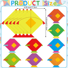 Marspark paper kite cutouts, colorful collection with double-sided print for reusable decor.