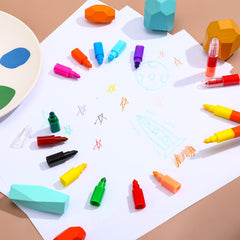 Marspark stackable crayons support color recognition and imaginative drawing