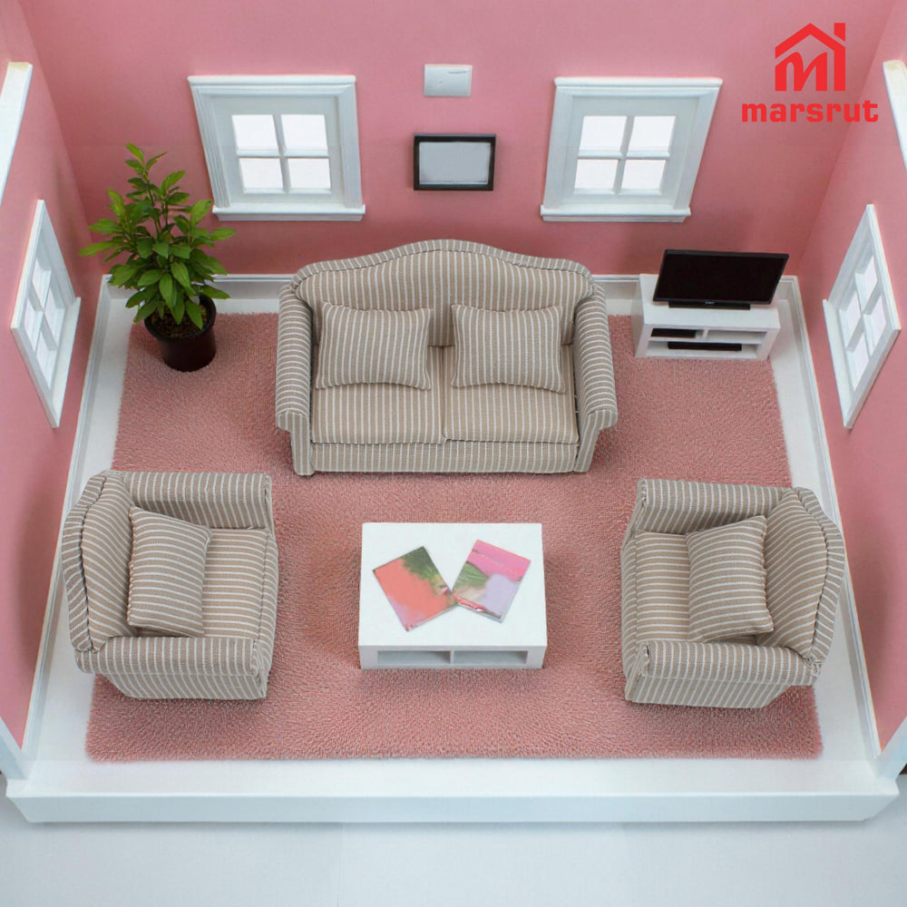 Marsrut dollhouse living-room decor for charming displays