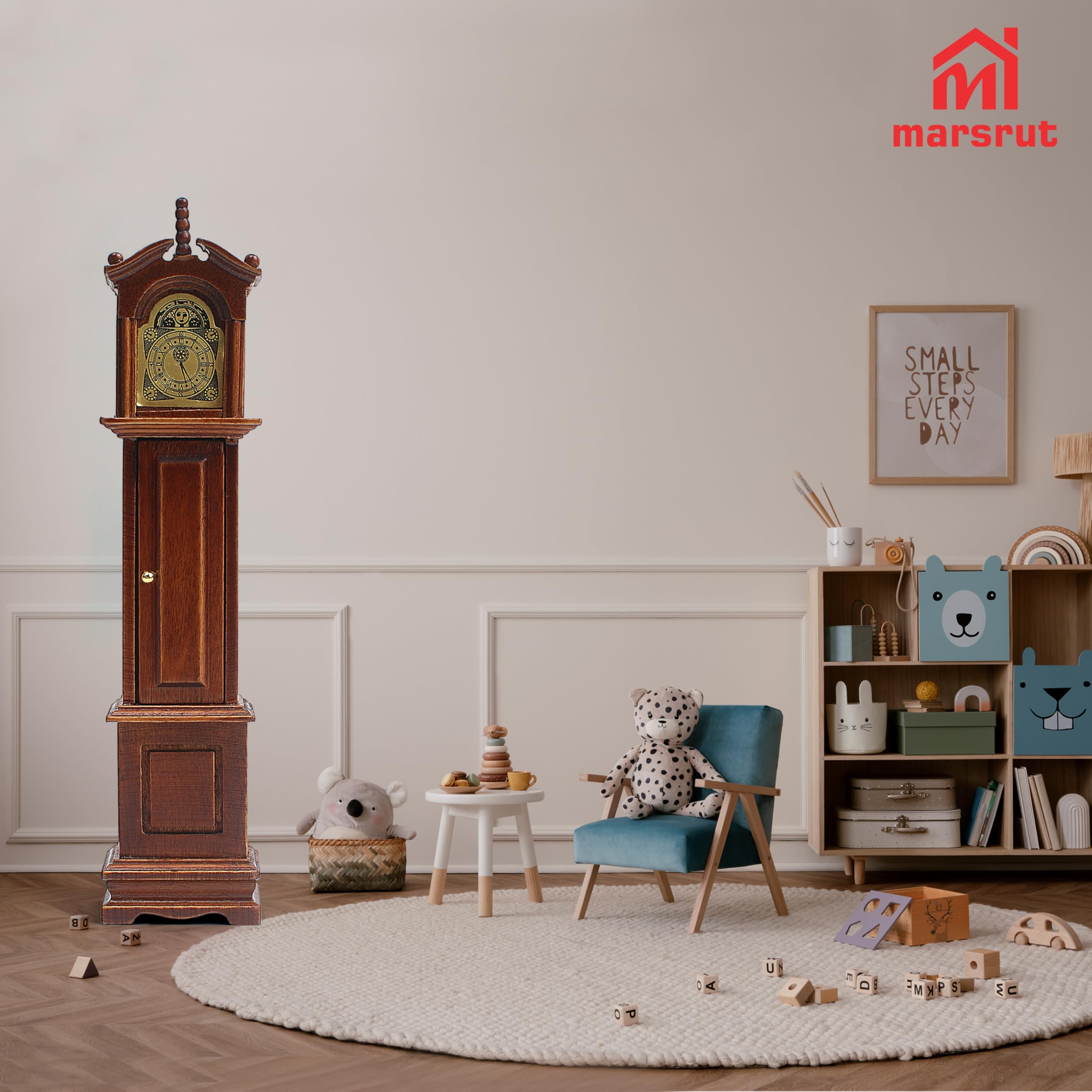 Marsrut miniature clock gift for dollhouse enthusiasts.