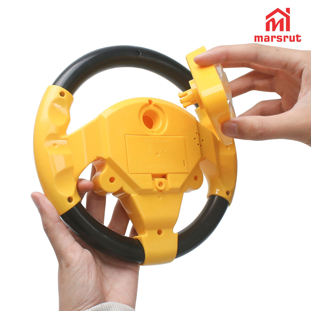 Marsrut steering wheel toy yellow battery compartment and sturdy build