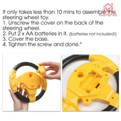 Marsrut steering wheel toy yellow dashboard detail shown for ignition feel